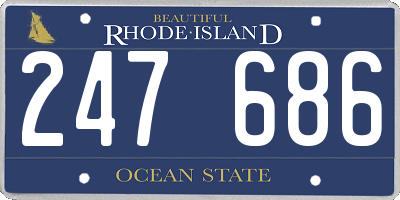 RI license plate 247686