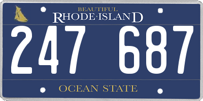 RI license plate 247687