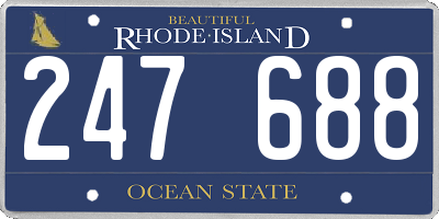 RI license plate 247688