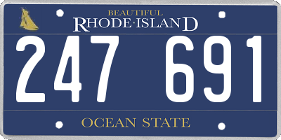 RI license plate 247691