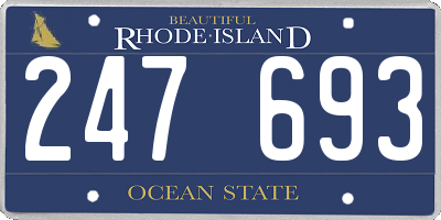 RI license plate 247693