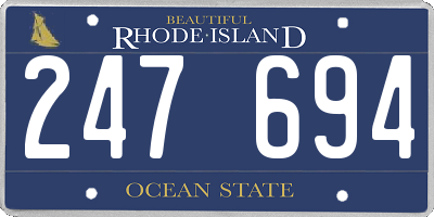 RI license plate 247694