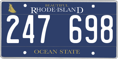RI license plate 247698