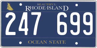 RI license plate 247699