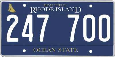 RI license plate 247700