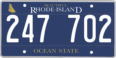 RI license plate 247702