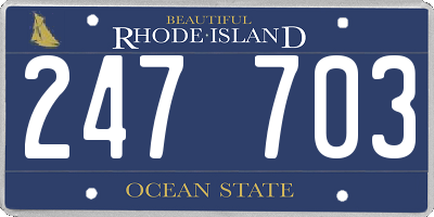 RI license plate 247703