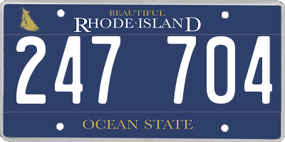 RI license plate 247704