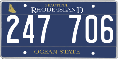 RI license plate 247706