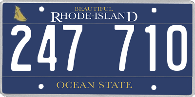 RI license plate 247710