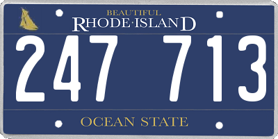 RI license plate 247713
