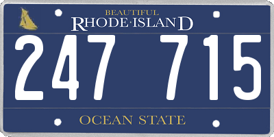 RI license plate 247715