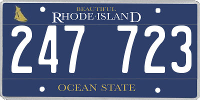 RI license plate 247723
