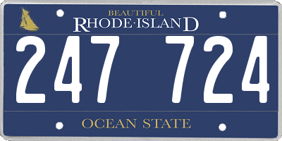 RI license plate 247724