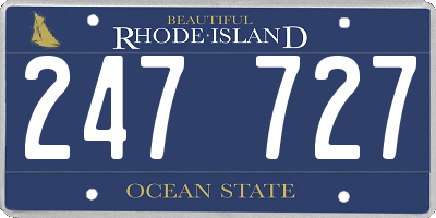 RI license plate 247727