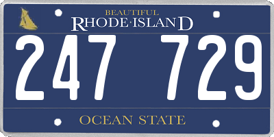 RI license plate 247729