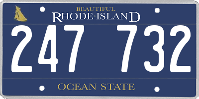 RI license plate 247732