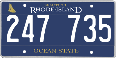 RI license plate 247735