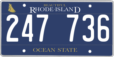 RI license plate 247736
