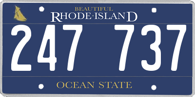 RI license plate 247737