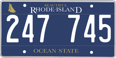 RI license plate 247745
