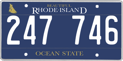 RI license plate 247746