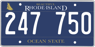 RI license plate 247750