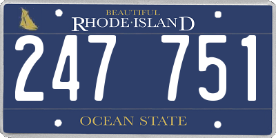 RI license plate 247751
