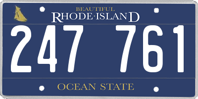 RI license plate 247761