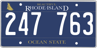 RI license plate 247763