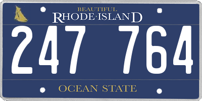 RI license plate 247764