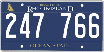 RI license plate 247766