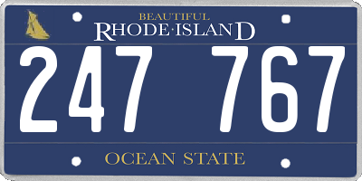 RI license plate 247767