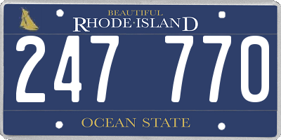 RI license plate 247770