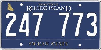 RI license plate 247773