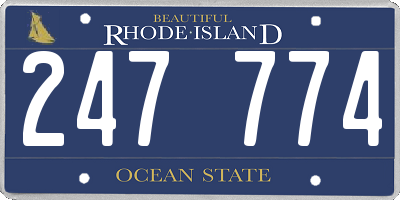 RI license plate 247774