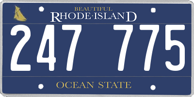 RI license plate 247775