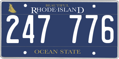 RI license plate 247776