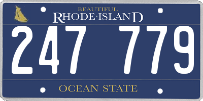 RI license plate 247779