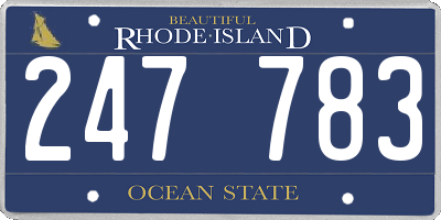 RI license plate 247783