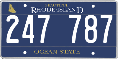RI license plate 247787