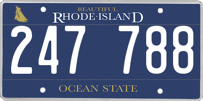 RI license plate 247788