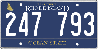 RI license plate 247793
