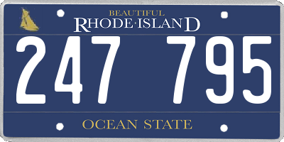 RI license plate 247795