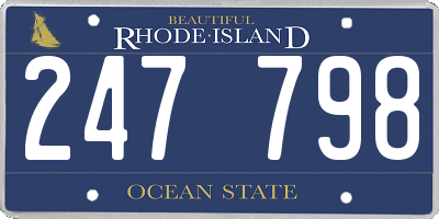 RI license plate 247798