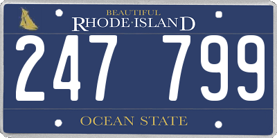 RI license plate 247799