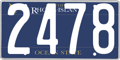 RI license plate 2478