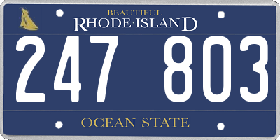 RI license plate 247803