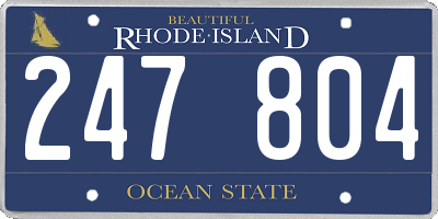 RI license plate 247804