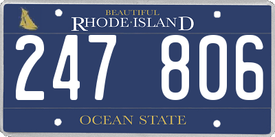 RI license plate 247806